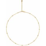 Caï - Layering Game - Ketting - Geel - 38 cm - Verlengbaar met 5 cm