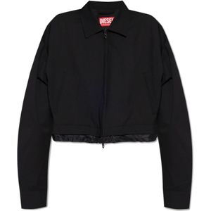 Diesel, Dames, Jassen, Zwart, Maat: 2XS Wol,