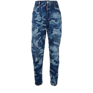 Dsquared2 Katoen Elastaan Jeans , Blue , Heren , Maat: L