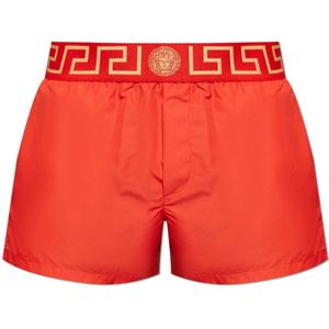 Versace, Heren, Badkleding, Rood, Maat: 3XL Poliester,