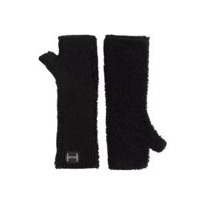 Hogan Dames Gebreide/Fleece Handschoenen , Black , unisex , Maat: ONE Size