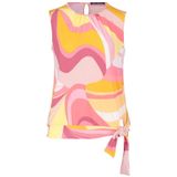 Betty Barclay - Mouwloze Top - Veelkleurig - Gedrapeerde Ronde Hals - Knoop in de Taille