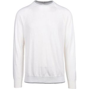 Eleventy, Heren, Truien, Wit, Maat: 2XL Wol,
