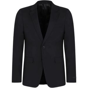 Prada, Heren, Jassen, Zwart, Maat: M Wol,