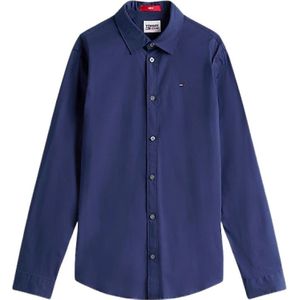 Tommy Jeans, Heren, Overhemden, Blauw, Maat: XL Katoen,
