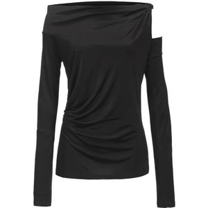 Pinko, Dames, Tops, Zwart, Maat: S Jersey,