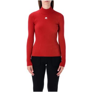 Courrèges, Dames, Truien, Rood, Maat: XS