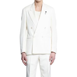 Lardini, Heren, Jassen, Wit, Maat: S Linnen,
