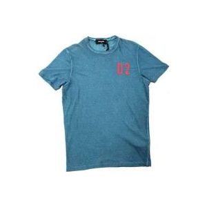 Dsquared2 Blauw Surf Fit T-Shirt voor Heren , Blue , Heren , Maat: XS