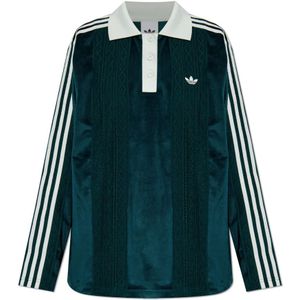 Adidas Originals, Dames, Tops, Groen, Maat: 2XS Velours,