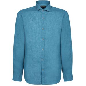 Dell'oglio, Heren, Overhemden, Blauw, Maat: M