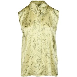 Fabiana Filippi, Dames, Blouses & Shirts, Groen, Maat: S Zijde,