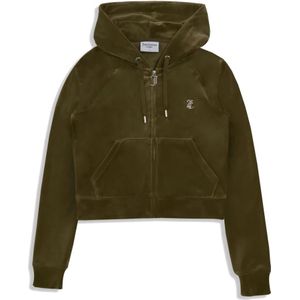 Juicy Couture - Sweatshirt - Donkergroen - Capuchon - Effen