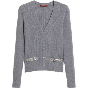 Max Mara Studio, Dames, Truien, Grijs, Maat: L
