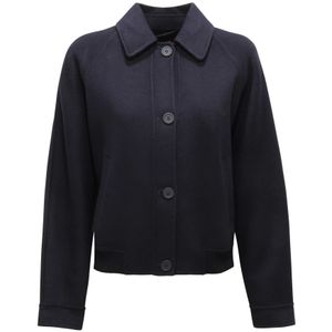Max Mara, Dames, Jassen, Blauw, Maat: S Wol,