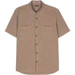 Peserico, Heren, Overhemden, Bruin, Maat: 2XL Katoen,