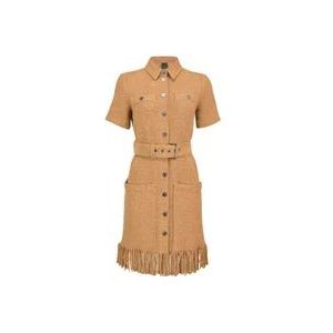 Pinko Shirt Jurken , Brown , Dames , Maat: XS