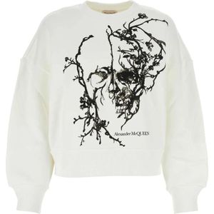 Alexander McQueen, Dames, Sweatshirts & Hoodies, Wit, Maat: XS Katoen,