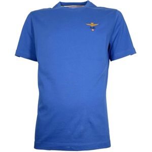 Aeronautica Militare, Heren, Tops, Blauw, Maat: 3XL Katoen,