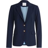 Betty & Co - Blazer - Blauw - Katoen - Getailleerde Pasvorm
