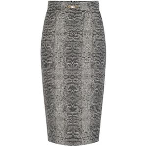 Elisabetta Franchi, Dames, Rokken, Zwart, Maat: L Viscose,