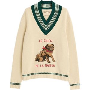 Valentino Garavani, Heren, Truien, Wit, Maat: M Wol,