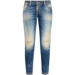 Dsquared2, Dames, Jeans, Blauw, Maat: 2XS Katoen,
