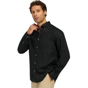 Brooks Brothers, Heren, Overhemden, Zwart, Maat: S Linnen,