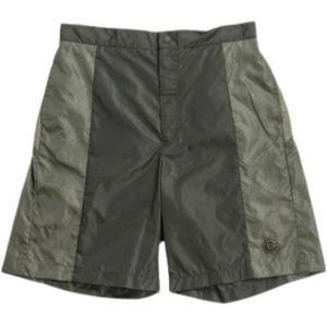 Moncler Khaki Groene Shorts met Koord , Green , Heren , Maat: M