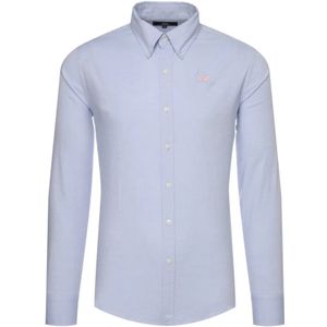 La Martina, Heren, Overhemden, Blauw, Maat: 2XL