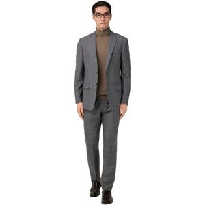 Boggi Milano - Prince Of Wales Wool Blend Stretch Suit Style Anve - Kostuum - Grijs