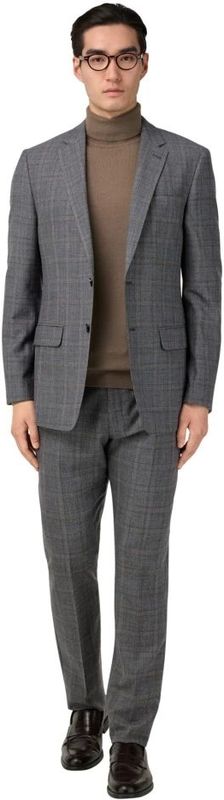 Boggi Milano - Prince Of Wales Wool Blend Stretch Suit Style Anve - Kostuum - Grijs
