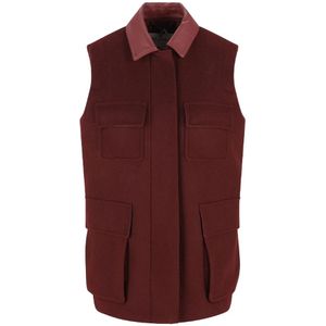 Max Mara, Dames, Jassen, Rood, Maat: 2XS Wol,