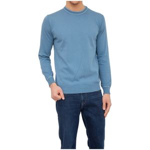 Eleventy, Heren, Truien, Blauw, Maat: XL Katoen,