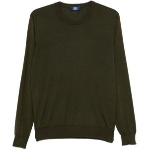 Fedeli, Heren, Truien, Groen, Maat: 2XL Zijde,