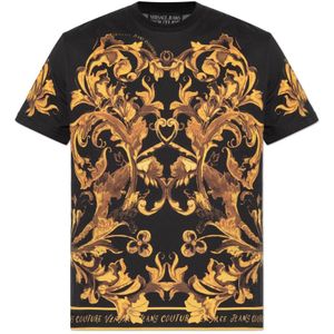 Versace Jeans Couture, Heren, Tops, Geel, Maat: M Katoen,