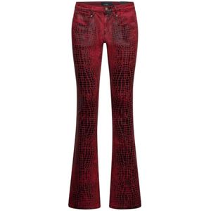 John Richmond, Dames, Jeans, Rood, Maat: W26 Katoen,