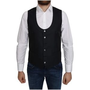 Dolce & Gabbana, Heren, Pakken, Blauw, Maat: S Zijde,