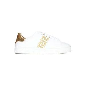 Versace Witte Sneakers met Handtekeningdetails , White , Dames , Maat: 38 EU