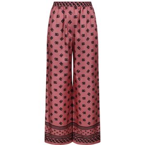 Dolce & Gabbana, Dames, Broeken, Roze, Maat: S Zijde,