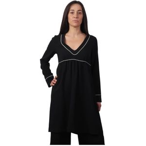 Alessia Santi, Dames, Jurken, Zwart, Maat: XS