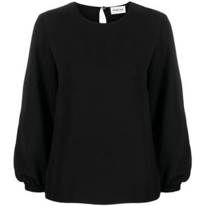 P.a.r.o.s.h., Dames, Blouses & Shirts, Zwart, Maat: S Poliester,