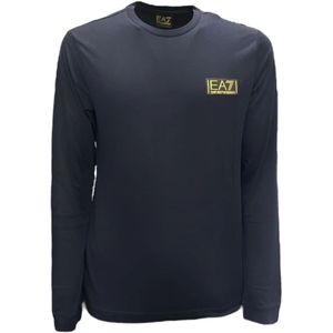 Emporio Armani Ea7, Heren, Tops, Blauw, Maat: L
