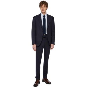 Brooks Brothers, Heren, Pakken, Blauw, Maat: XL Wol,