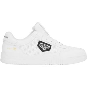 Philipp Plein, unisex, Schoenen, Wit, Maat: 36 EU Leer,