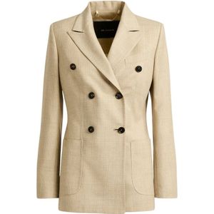 Kiton, Dames, Jassen, Beige, Maat: XS Wol,
