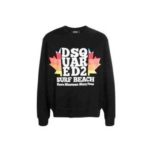 Dsquared2 Casual Sweatshirt , Black , Heren , Maat: S