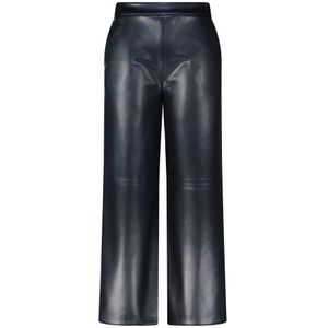 Max Mara, Dames, Broeken, Blauw, Maat: XL Leer,