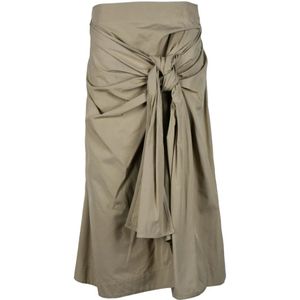 Bottega Veneta, Dames, Rokken, Beige, Maat: XS Katoen,
