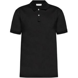 Lanvin, Heren, Tops, Zwart, Maat: L Katoen,